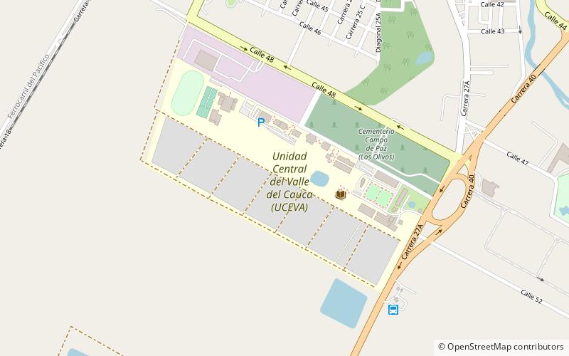 central university of valle del cauca tulua location map