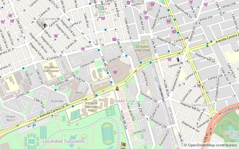 centro comercial ciudad tunal bogota location map