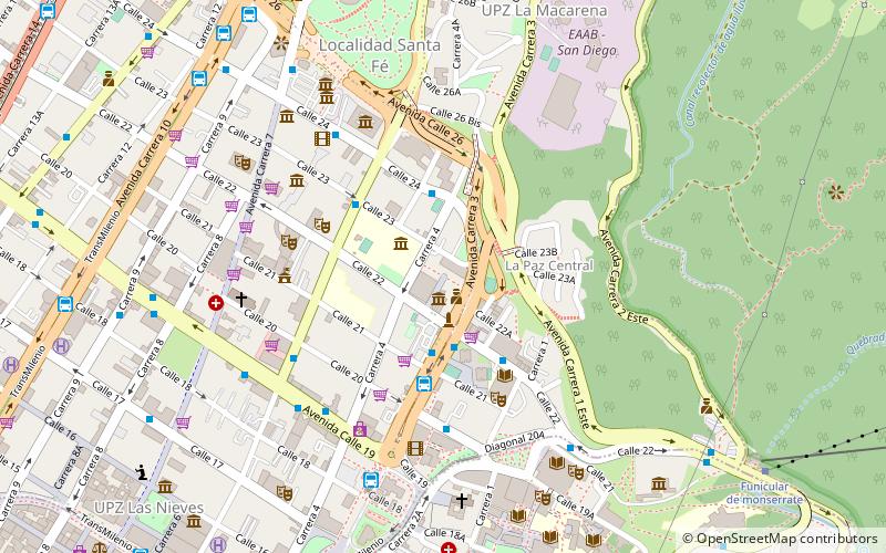 Universidades location map