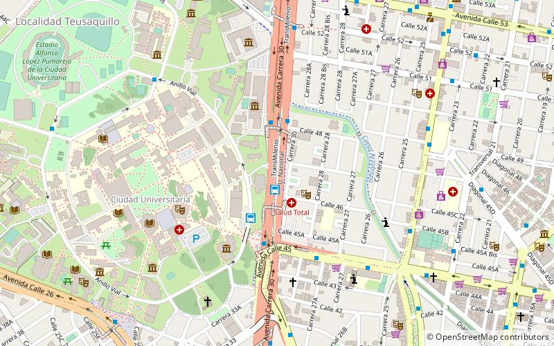 Universidad Nacional location map