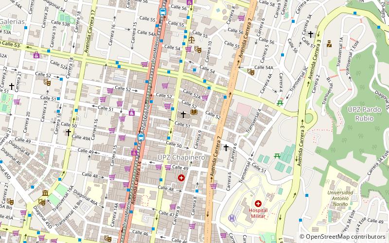 Universidad Santo Tomás location map