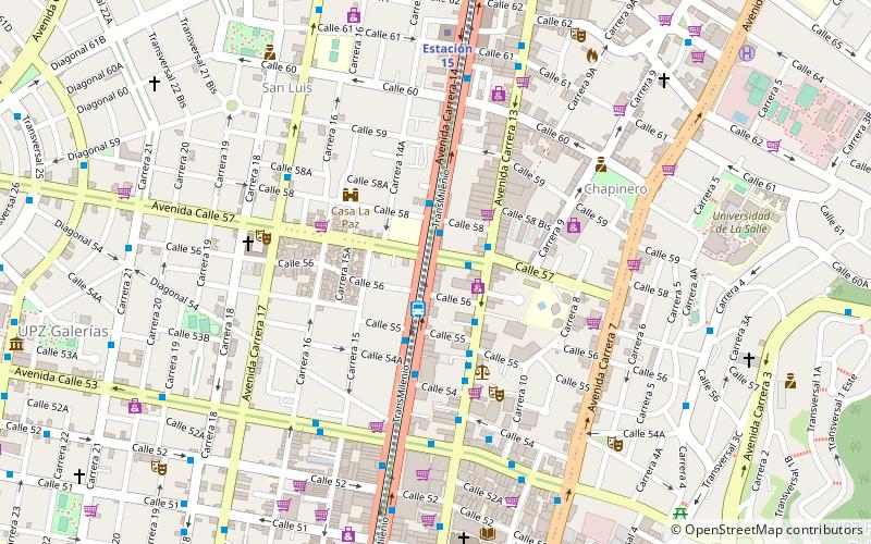Calle 57 location map