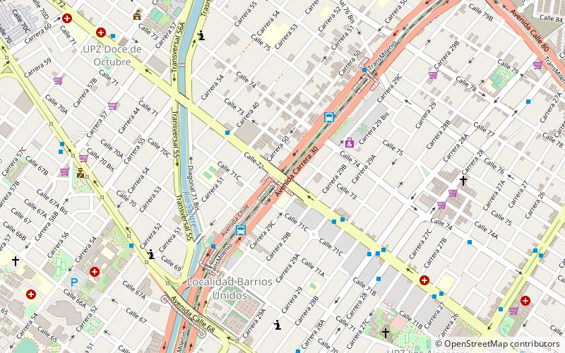 avenida chile bogota location map