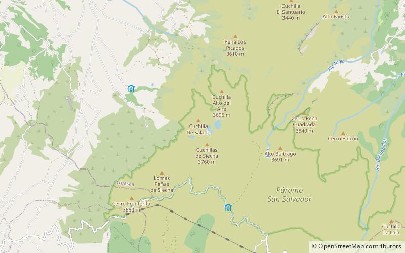 Siecha Lakes location map