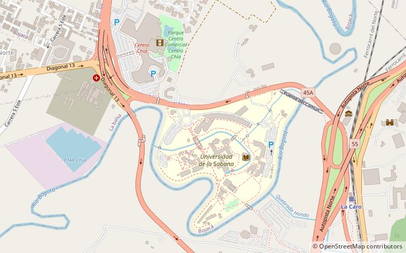 universidad de la sabana chia location map