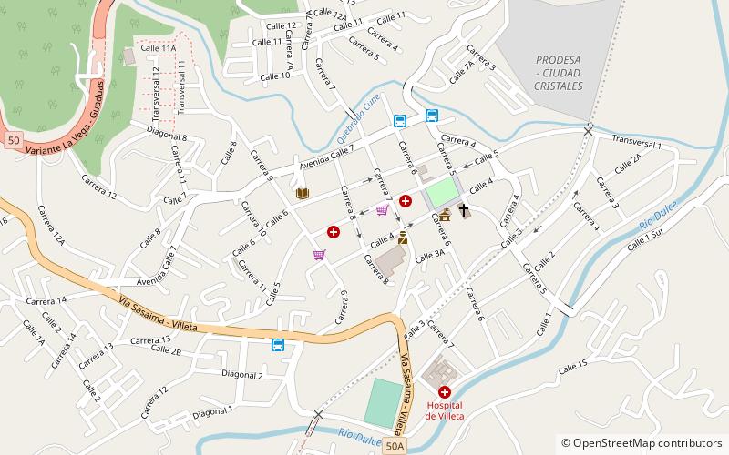 Villeta location map