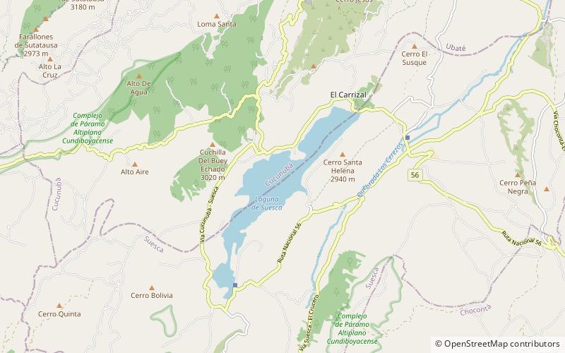 Lake Suesca location map