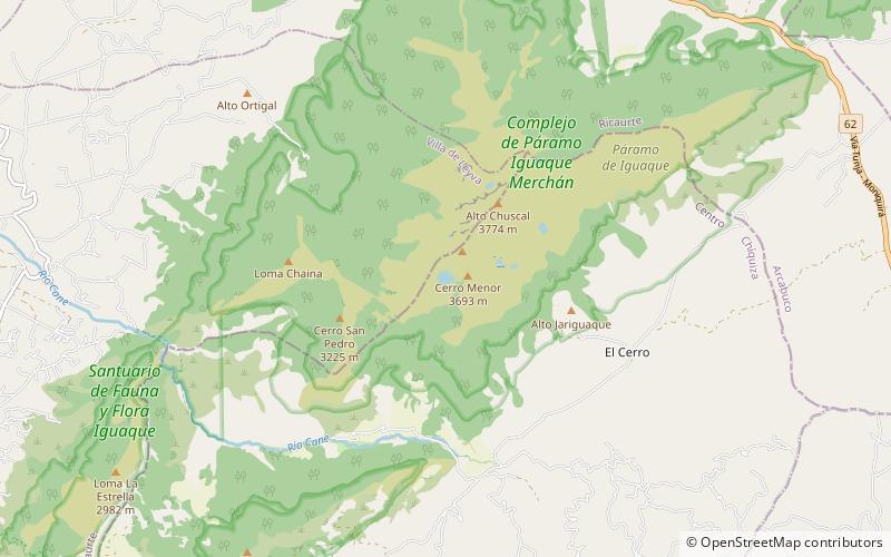 Lake Iguaque location map