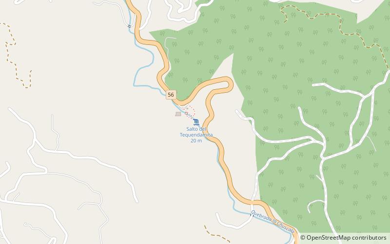 Tequendamita Falls location map