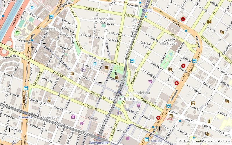 Plaza Botero location map