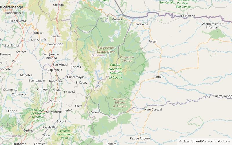 El Cocuy National Park location map