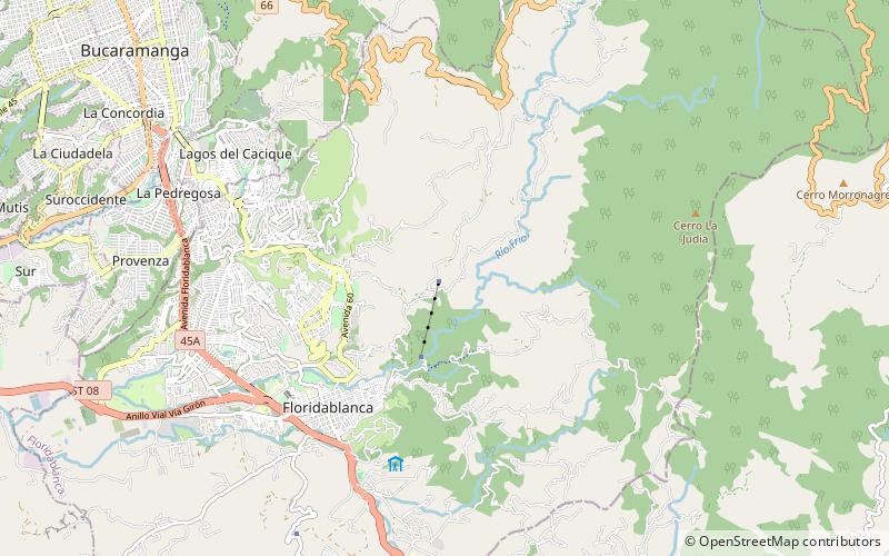 ecoparque cerro del santisimo bucaramanga location map