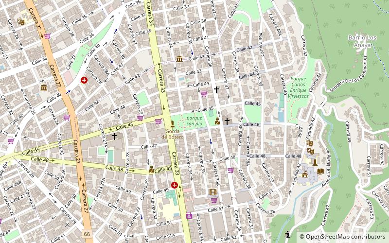 parque san pio bucaramanga location map