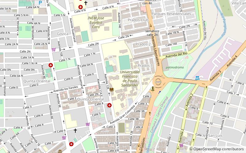 universidad francisco de paula santander cucuta location map