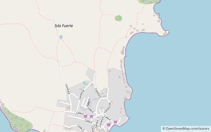 Isla Fuerte location map