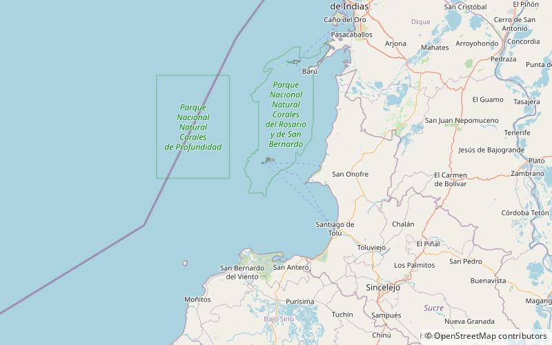 panda island narodowy park naturalny rosario and san bernardo corals location map