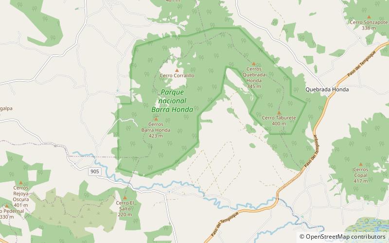 Parque nacional Barra Honda location map