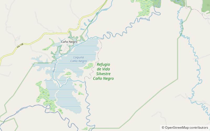 maquenque national wildlife refuge refugio nacional de vida silvestre cano negro location map
