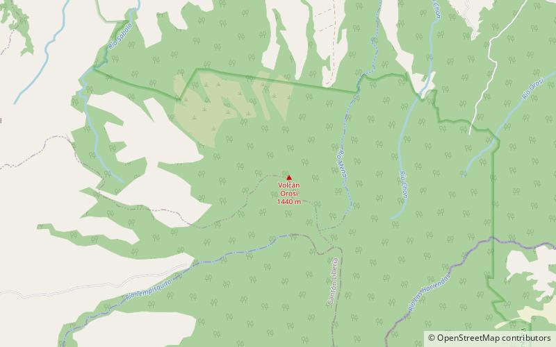 Orosí Volcano location map