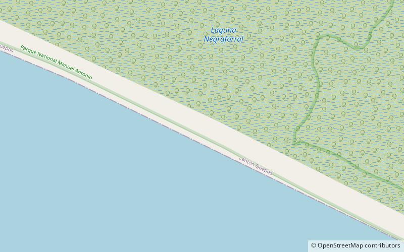 playa savegre manuel antonio national park location map