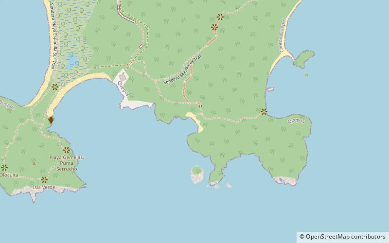 playa gemelas manuel antonio national park location map