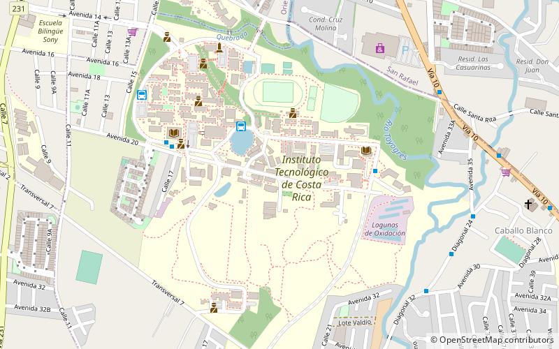 instituto tecnologico de costa rica cartago location map