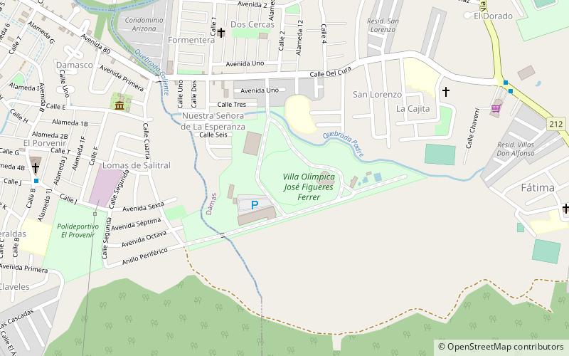 Estadio Jorge Hernán Cuty Monge location map