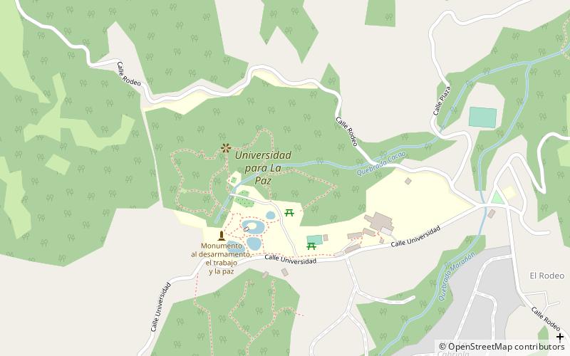 Université pour la paix location map