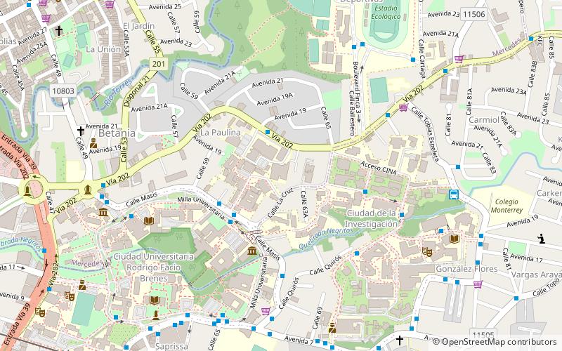 Université du Costa Rica location map