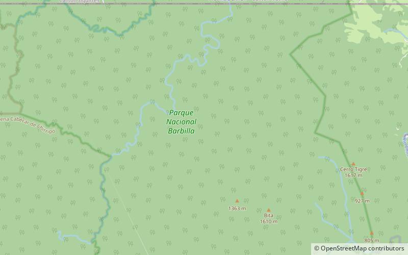 Parque nacional Barbilla location map