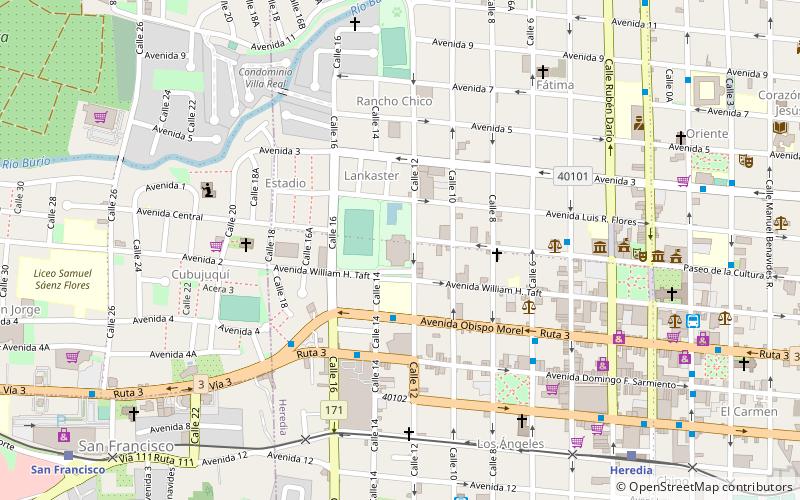 Palacio de los Deportes de Heredia location map