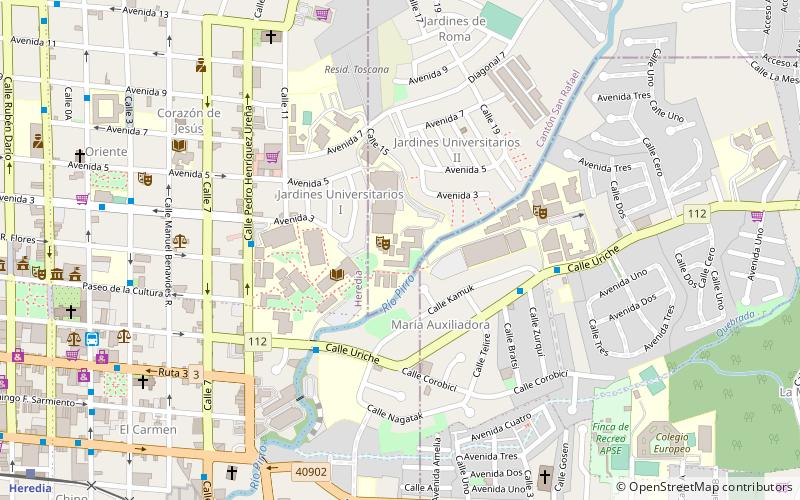 National University of Costa Rica location map