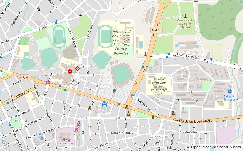 Calixto García Íñiguez Stadium location map