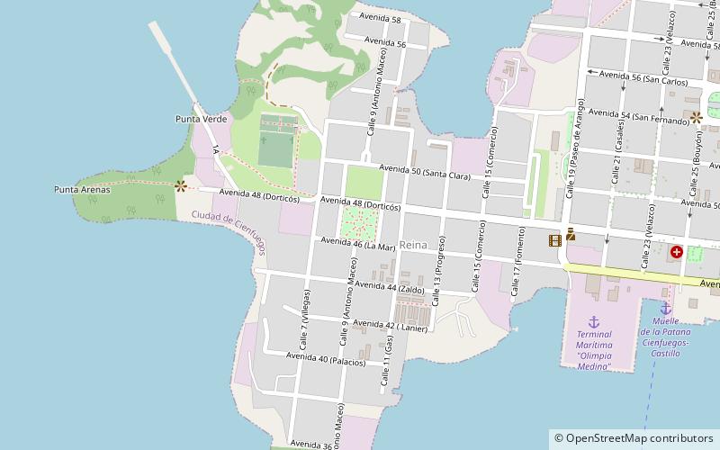 parque de reina cienfuegos location map