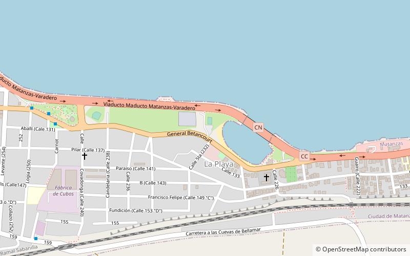 playa el tenis matanzas location map