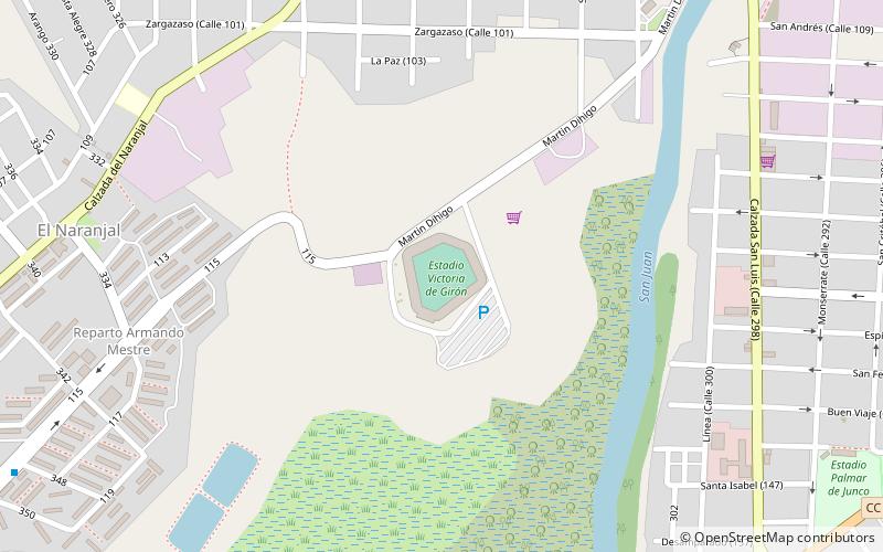 Victoria de Girón Stadium location map