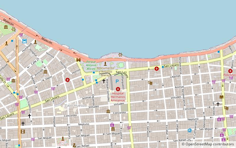 barrio de san lazaro havana location map