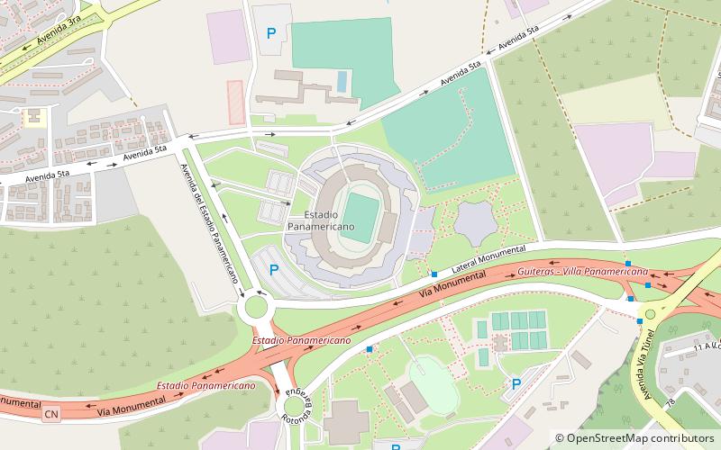 Estadio Panamericano location map
