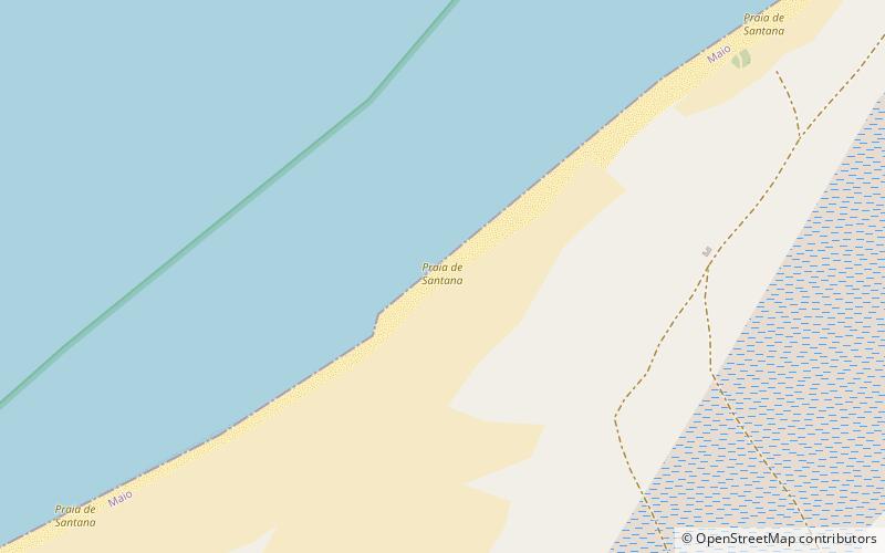 praia de santana maio location map