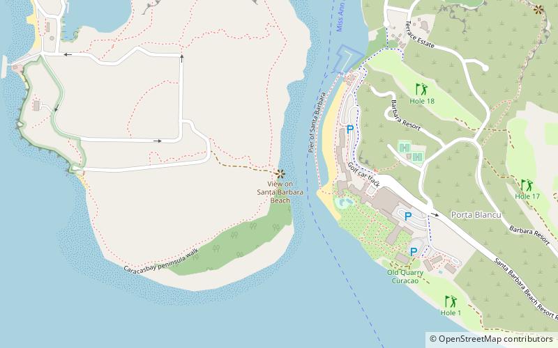 santa barbara beach willemstad location map
