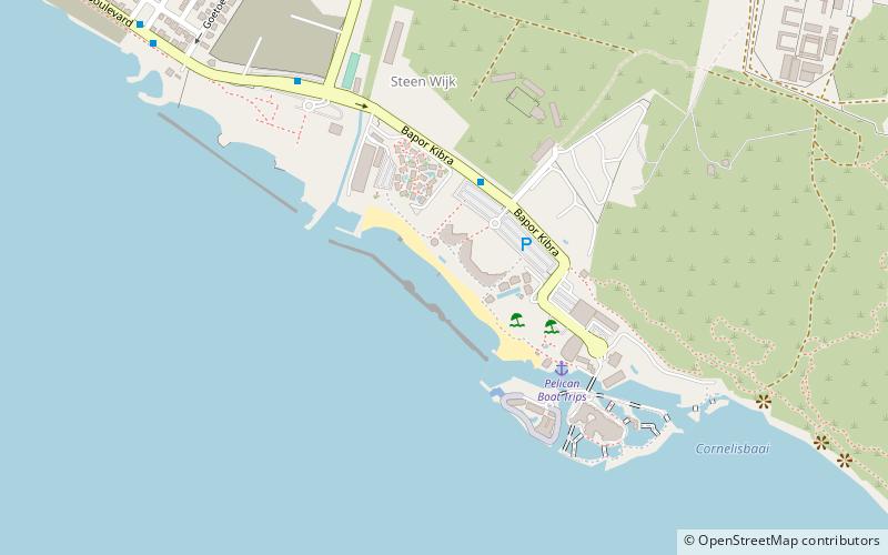 mambo beach curacao willemstad location map