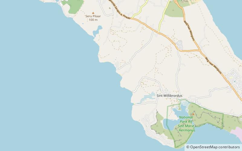 cas abao beach curacao location map
