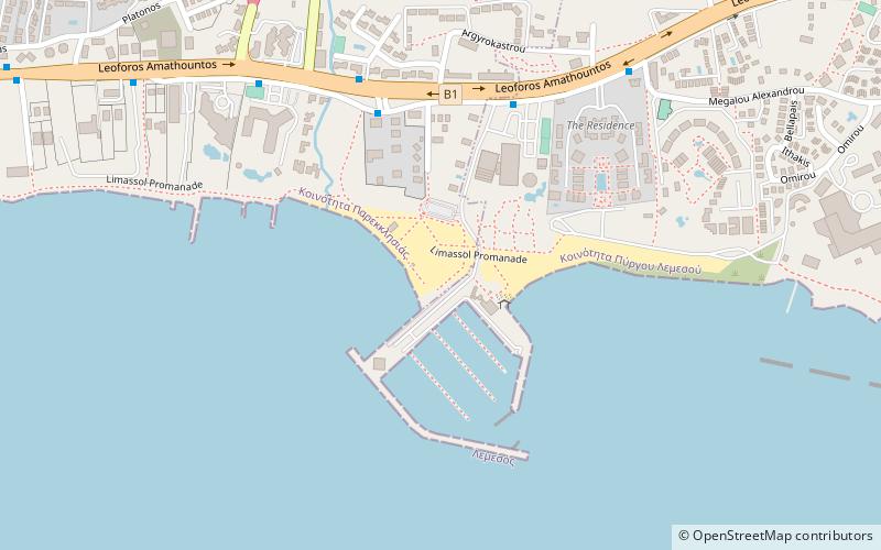 st raphael beach kiteflex limassol location map