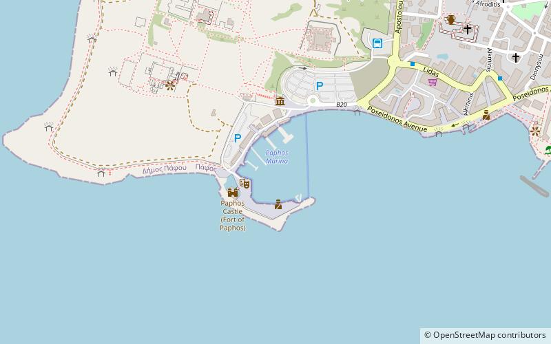 Paphos Castle location map