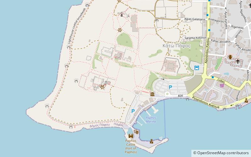 archaeological park paphos location map