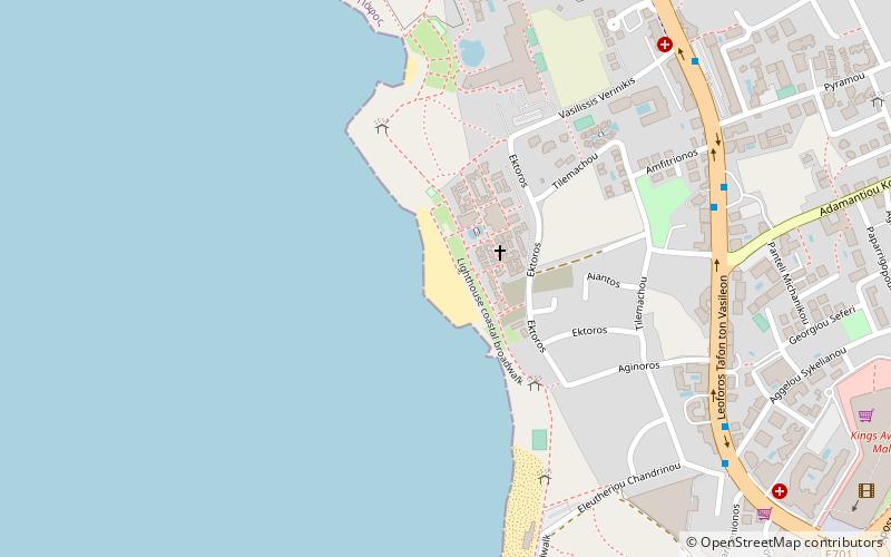 kefalos beach paphos location map