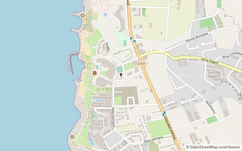st george beach paphos location map