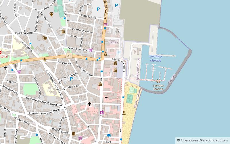 larnaca municipal gallery location map