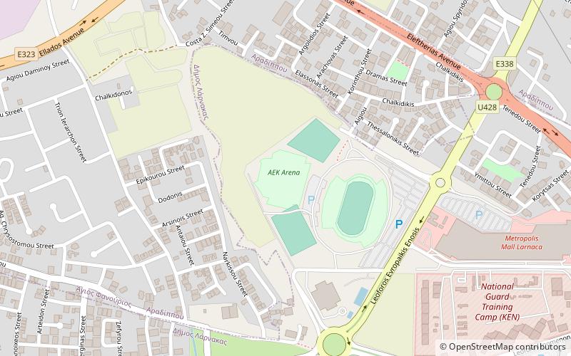 aek arena georgios karapatakis larnaca location map