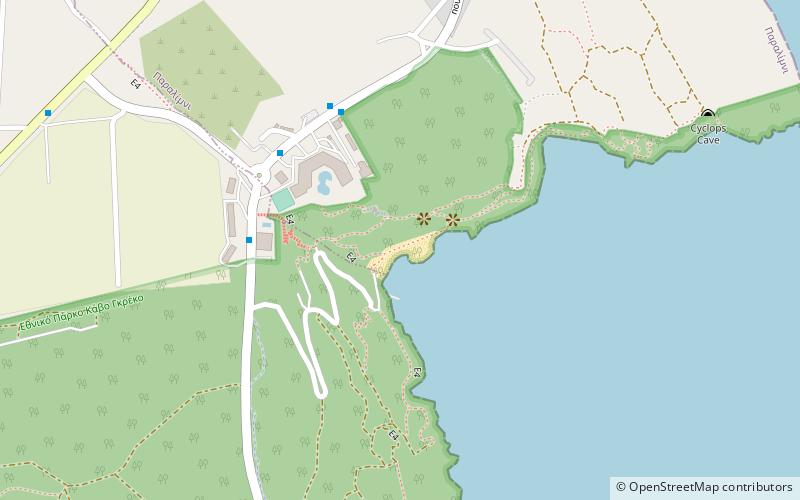 Konnos Bay Beach location map